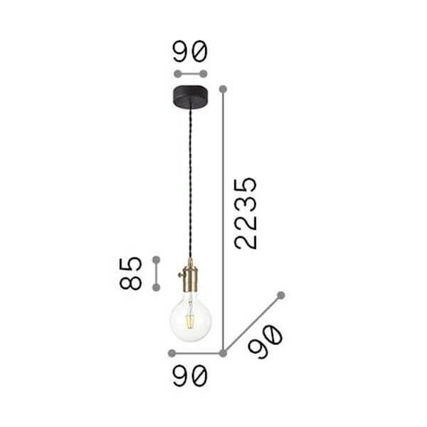 Suspension Frida noire, Ø 9 cm