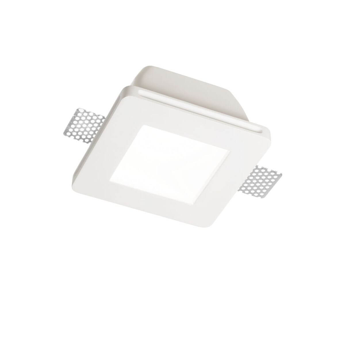 Spot encastrable Samba blanc, plâtre, L 12 cm