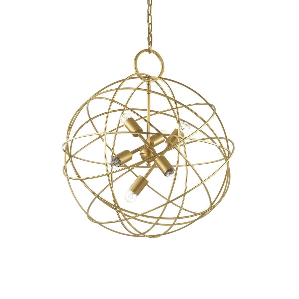 Suspension Konse 6 lumières dorée