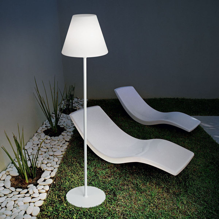 Lampadaire extérieur Itaca blanc