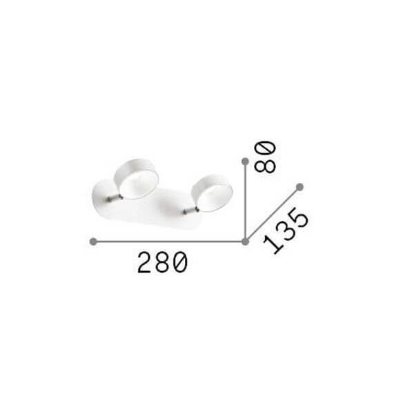 Applique murale OBY blanche, L 8 cm