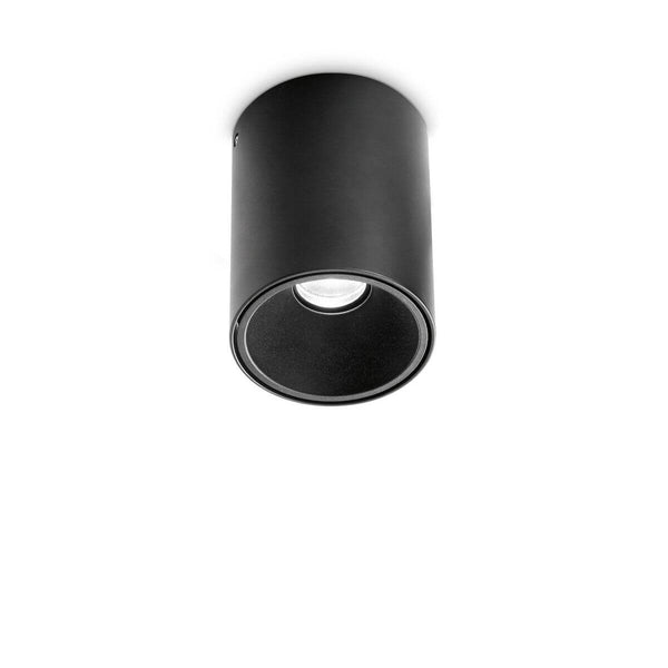 Plafonnier Nitro noir, Ø 8 cm