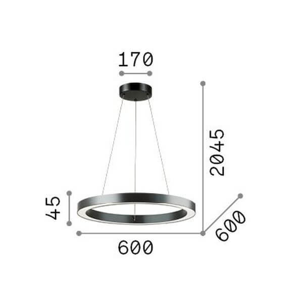 Suspension Oracle blanche, Ø 60 cm