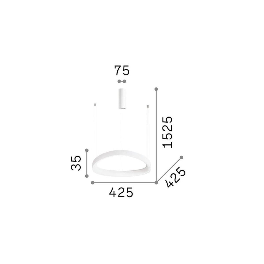 Suspension Gemini laiton, L 42,5 cm