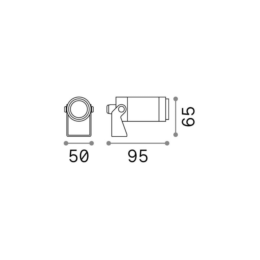 Luminaire extérieur Starlight gris, L 9,5 cm