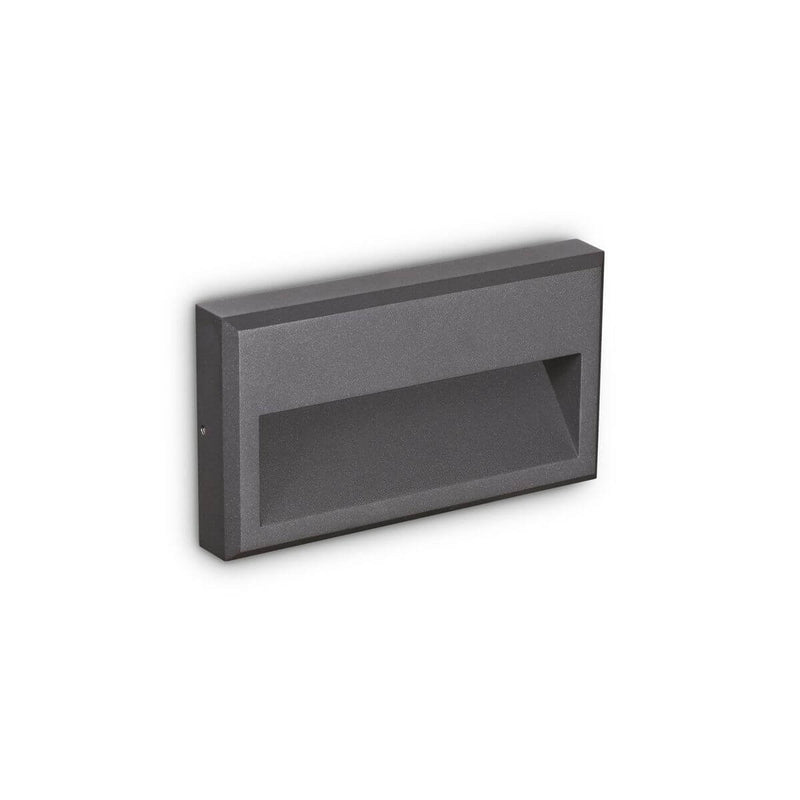 Applique extérieure Febe anthracite, verre, L 13 cm