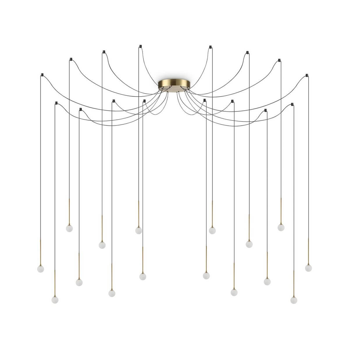 Suspension Lucciola laiton, verre