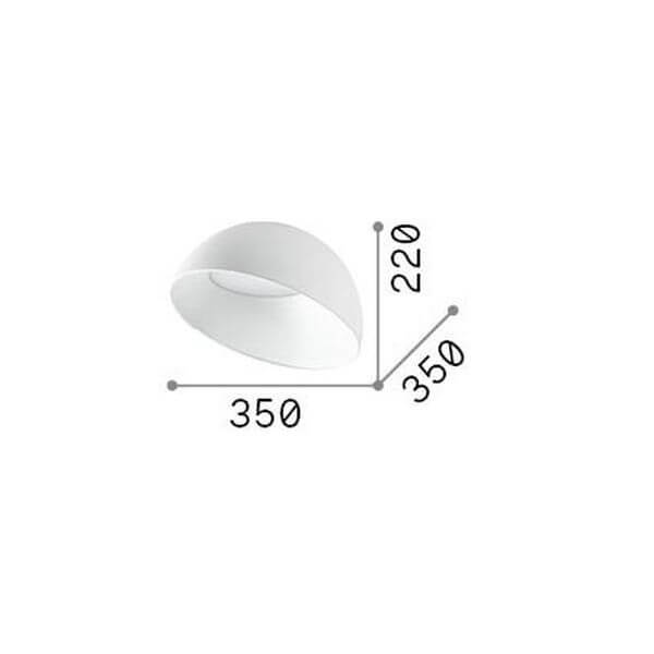 Plafonnier Corolla blanc, verre (297101)