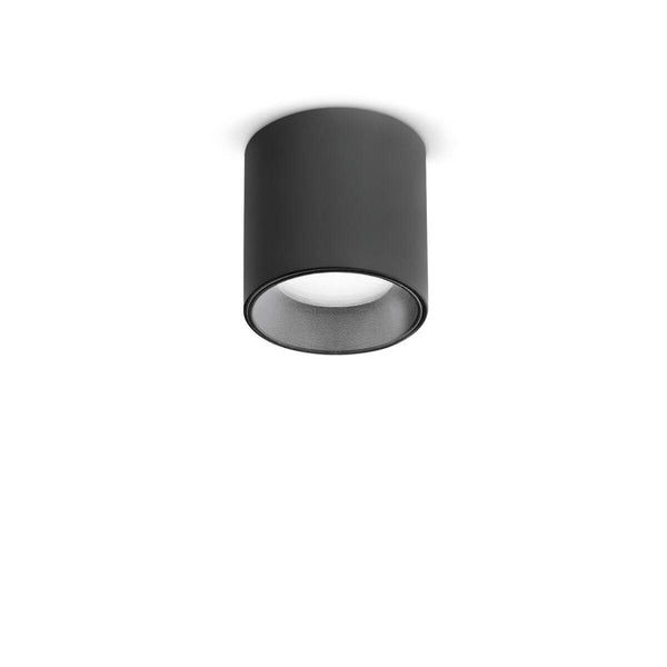 Plafonnier DOT noir, verre