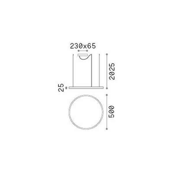 Suspension Oracle Slim noire, Ø 50 cm (304366)