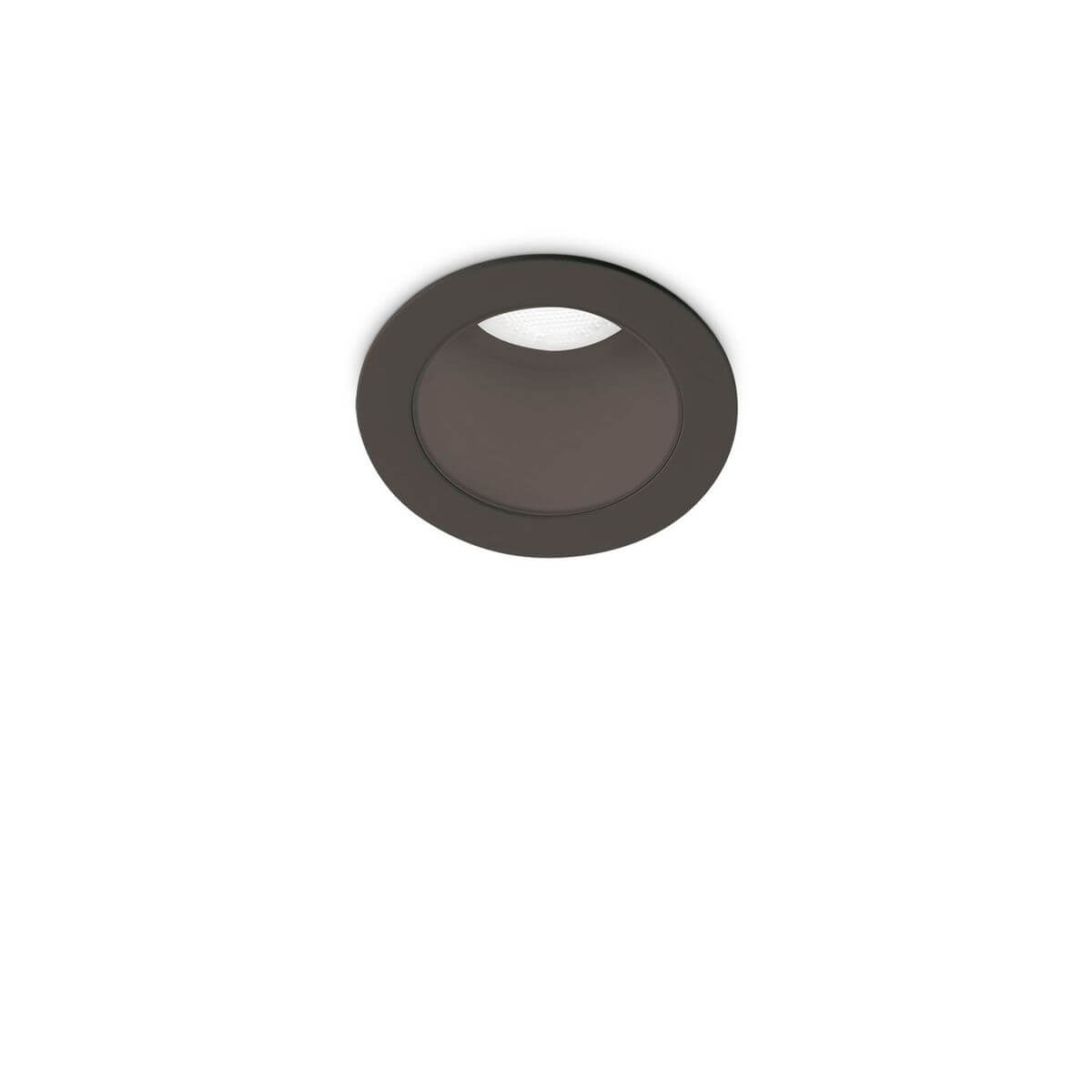 Spot encastrable noir vu de face, finition mate et bord fin