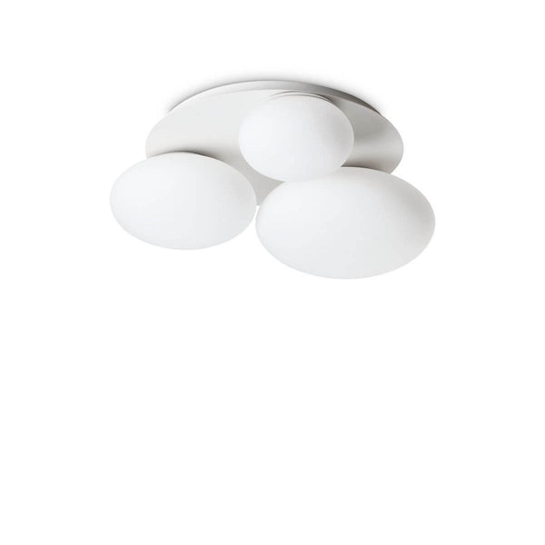 Plafonnier Ninfea 3 lumières blanc, verre