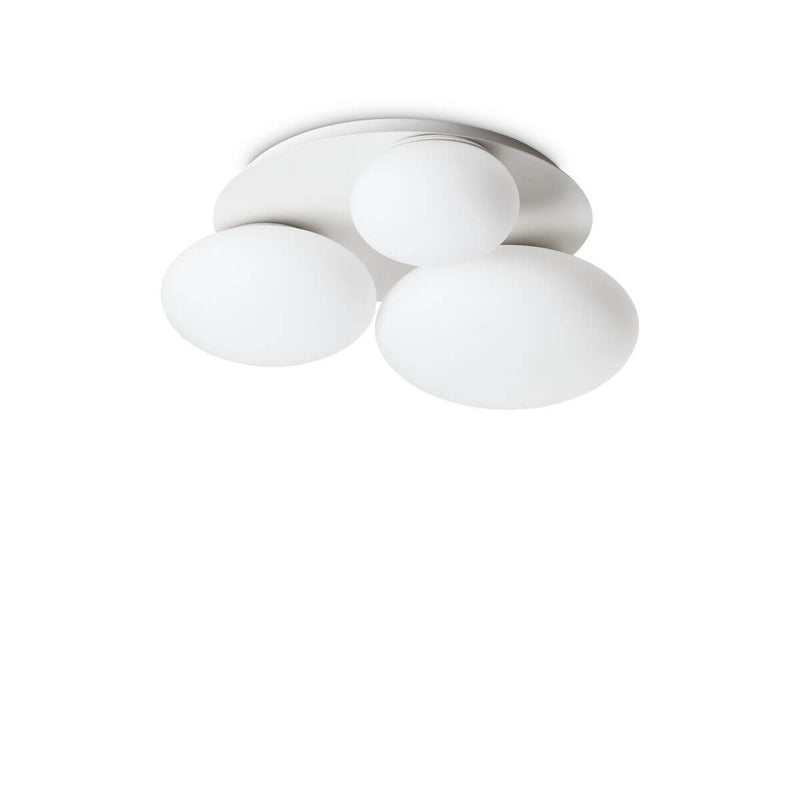 Plafonnier Ninfea 3 lumières blanc, verre