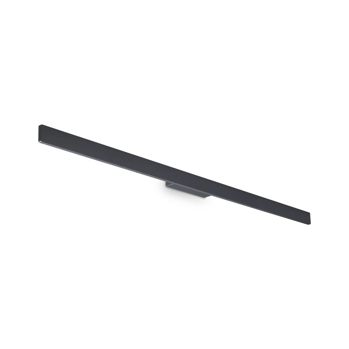 Applique murale linéaire anthracite en perspective sur fond blanc