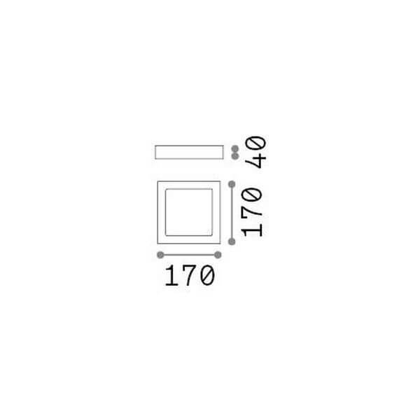 Plafonnier Universal blanc, L 17 cm (321769)