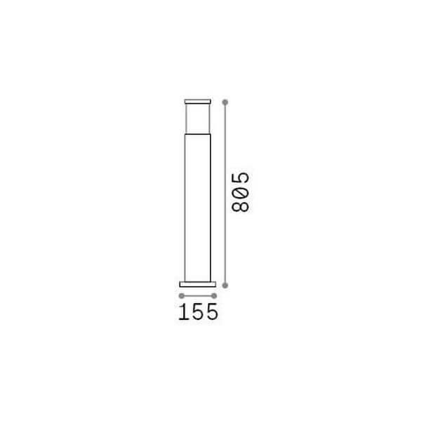 Lampadaire extérieur Torre anthracite, Ø 18 cm (321882)