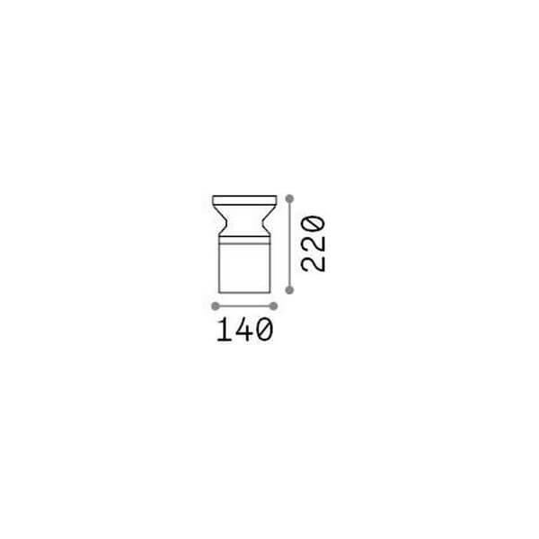 Lampadaire extérieur Torre gris, Ø 14 cm