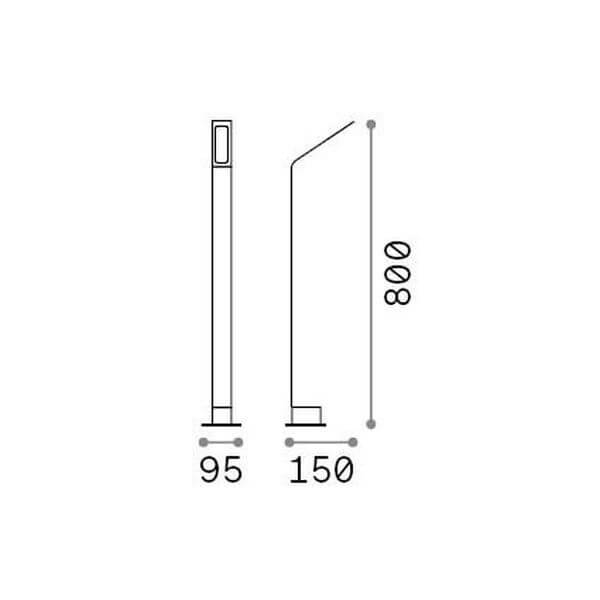 Lampadaire extérieur Agos marron (326726)