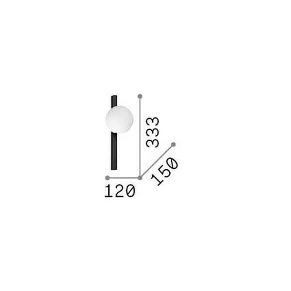 Applique murale Binomio blanche, verre