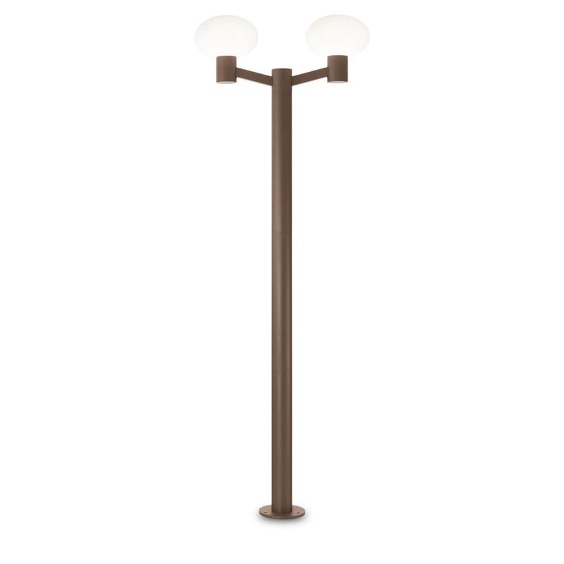 Lampadaire extérieur Clio 2 lumières marron