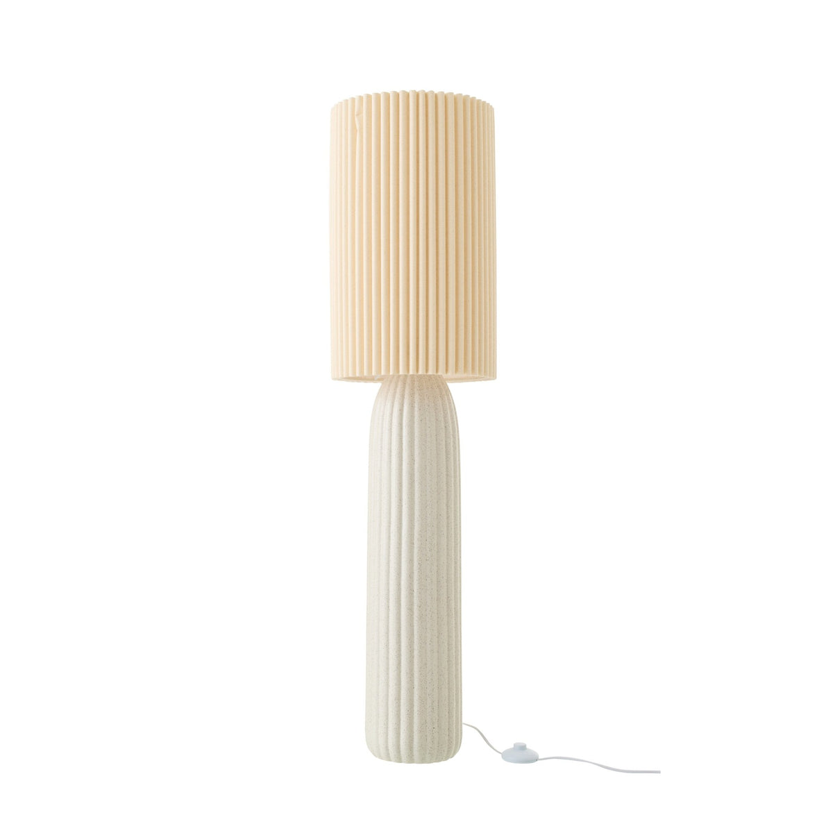 Lampadaire Esmée en céramique blanc cassé, grand modèle