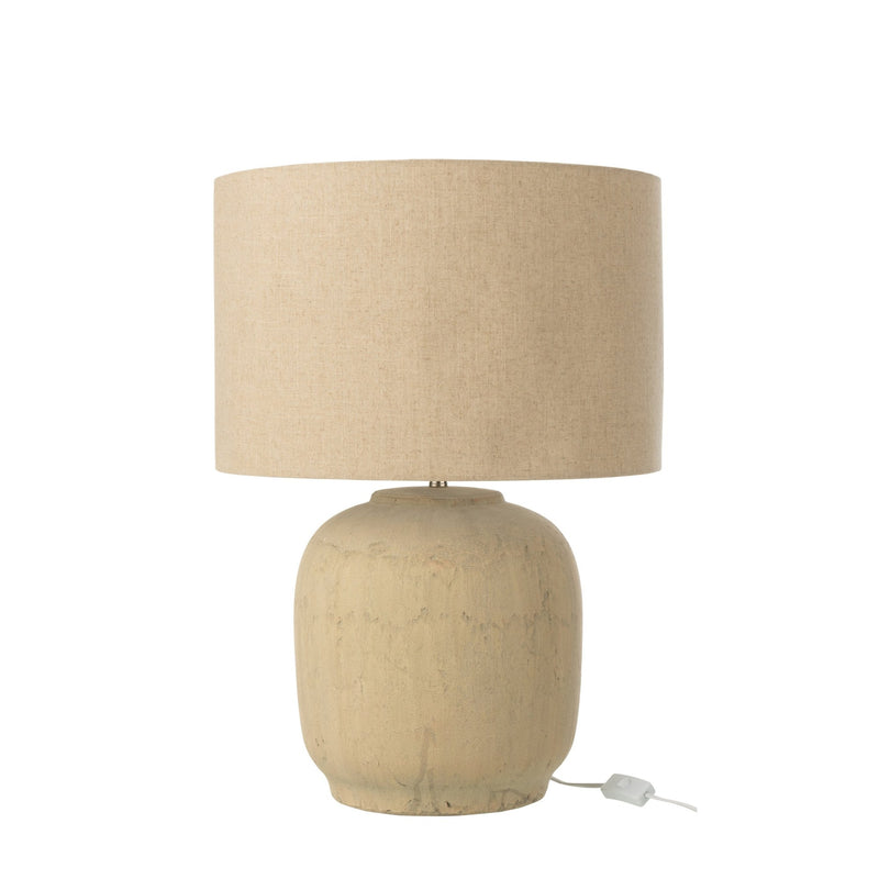 Lampe à poser Mia en terre cuite beige, grand modèle