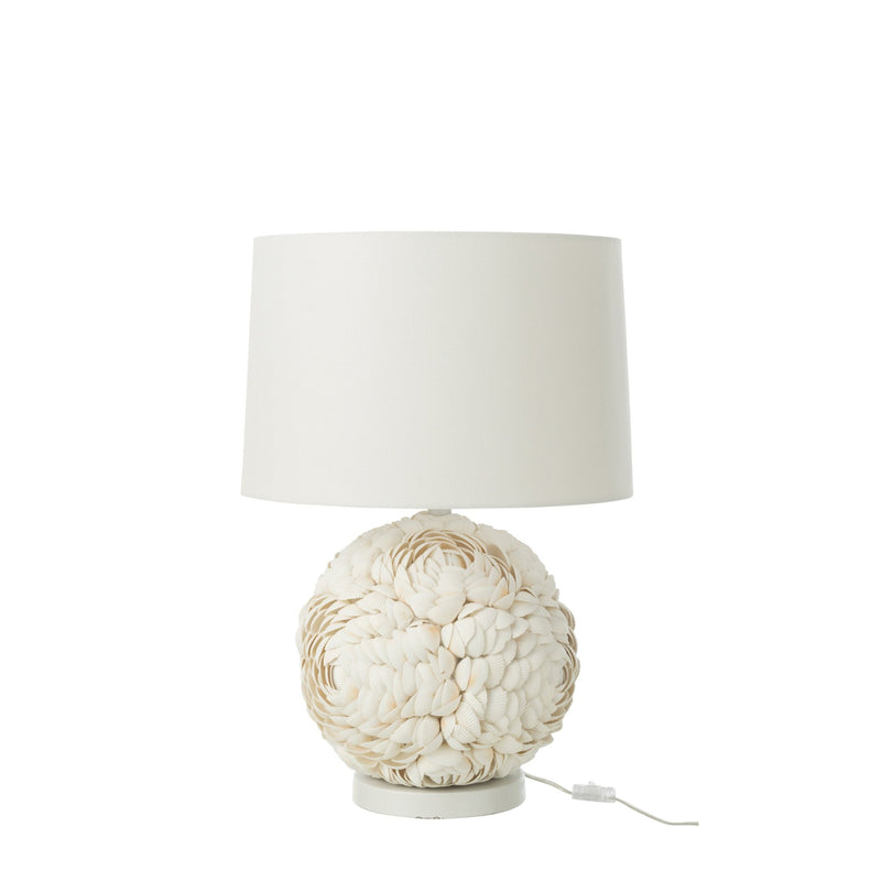 Lampe à poser coquillages blanche, grand modèle