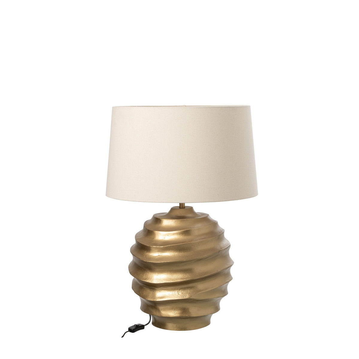 Lampe à poser ondulée en aluminium