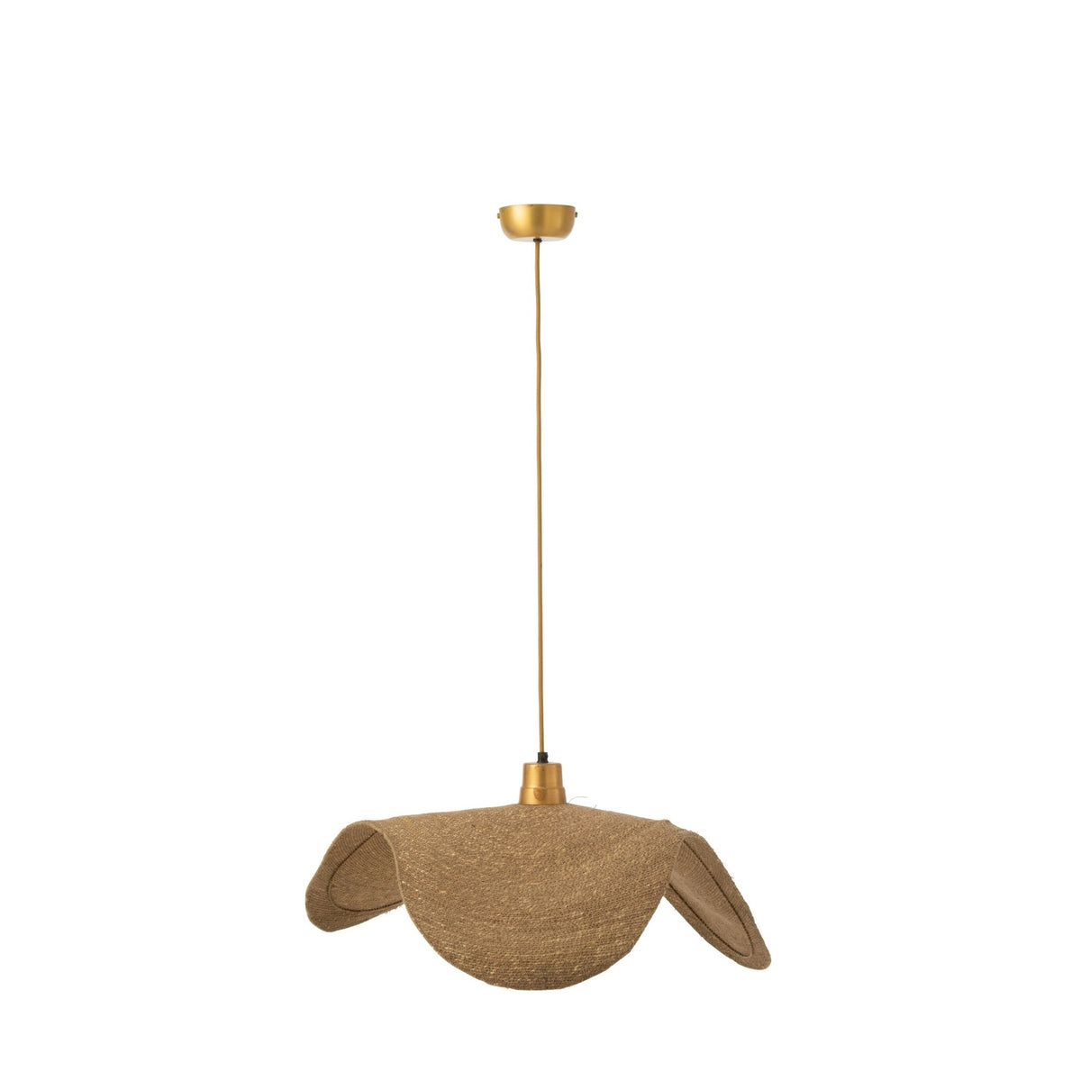Suspension Moonj en jonc naturel, modèle moyen