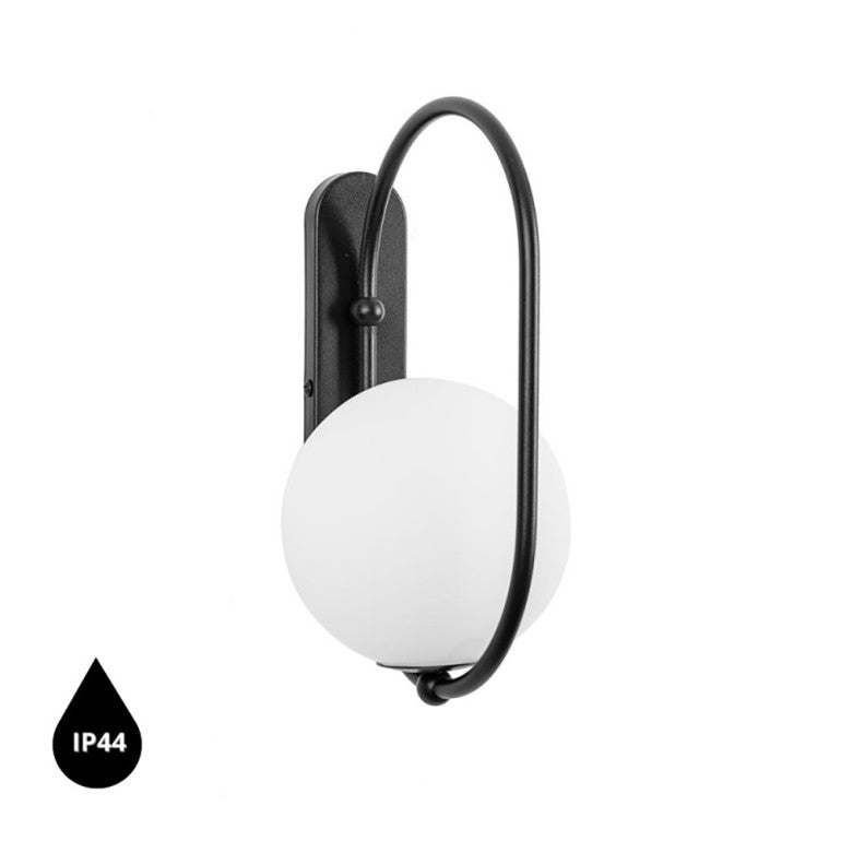 Applique murale KOBAN D IP44 Noir