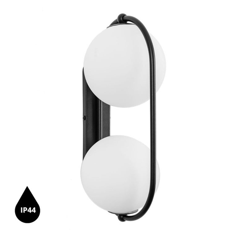 Applique murale KOBAN E IP44 Noir