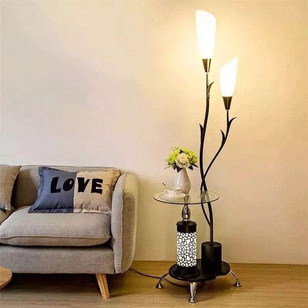 Stehlampe Lampenschirm Blume | Florale Eleganz
