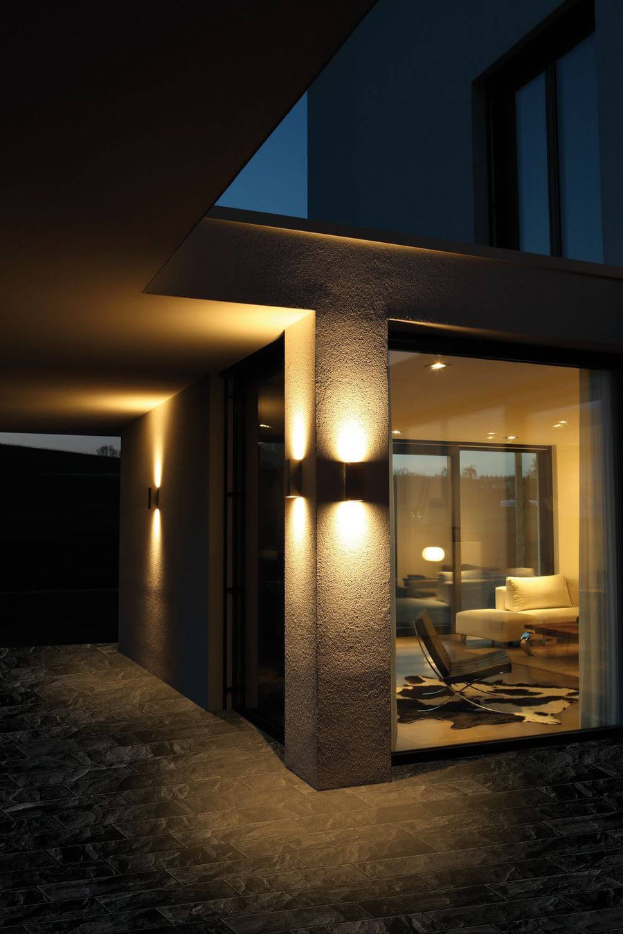 Applique extérieure Down 2 lumières inox (025)