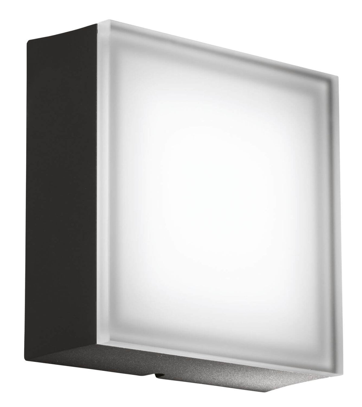 Produit détouré sur fond blanc, face avant et flanc anthracite texturé