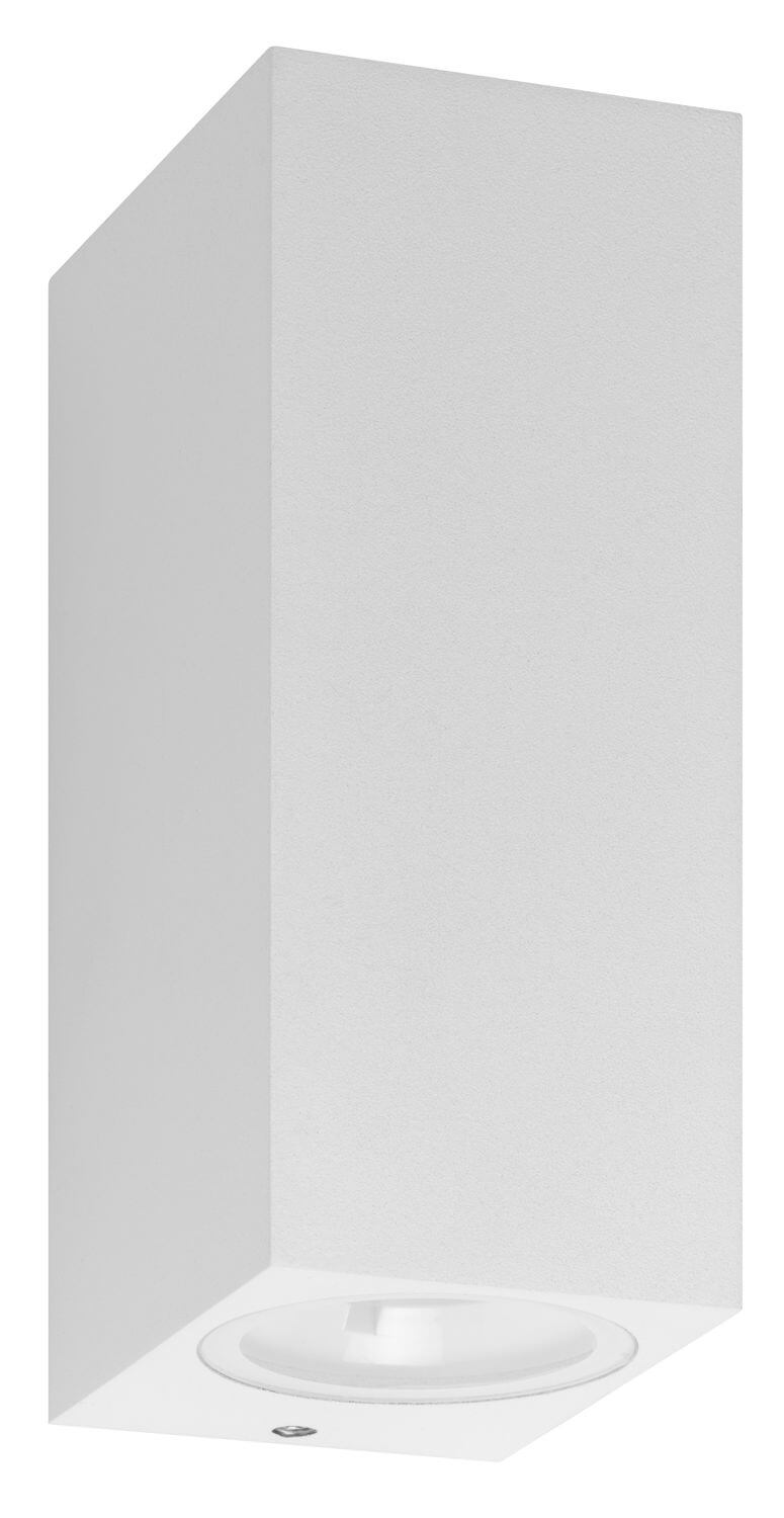 Vue de face du boîtier blanc rectangulaire, éteint, diffuseur orienté vers le bas