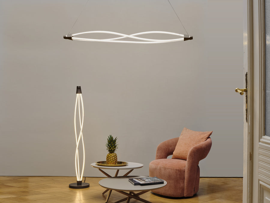 Lampadaire Swirl anthracite