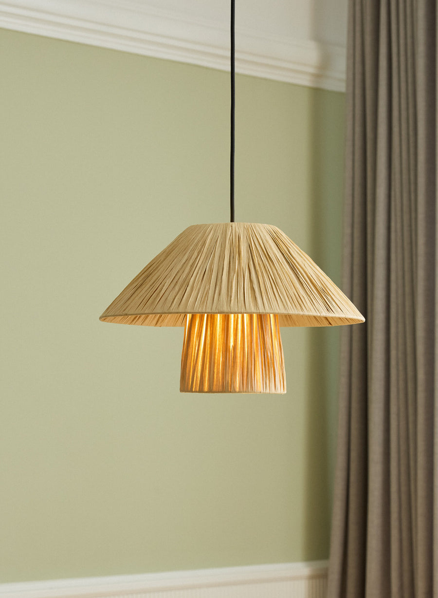 Suspension Bamboo Paper Hut marron, Ø 40 cm