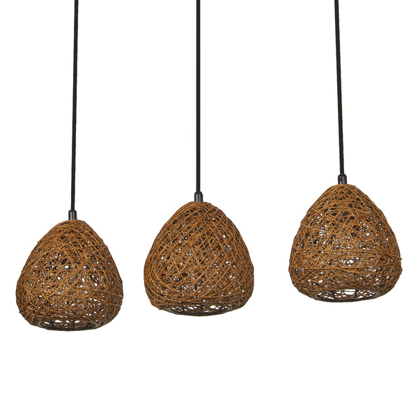Suspension Paper Drop beige, 3 lumières, linéaire