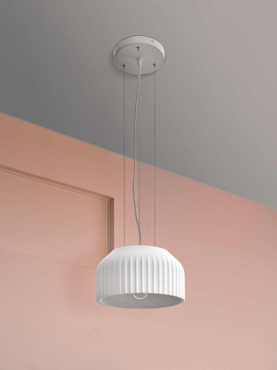 Suspension Plaster Routes blanche, Ø 30 cm