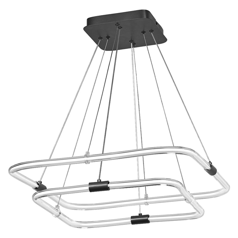 Suspension Tetragon anthracite, 2 lumières