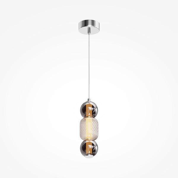 Drop Pendelleuchte silberfarben