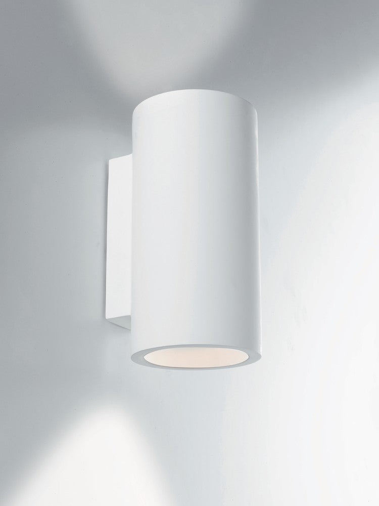 Applique murale Banjie blanche, plâtre, L 29 cm
