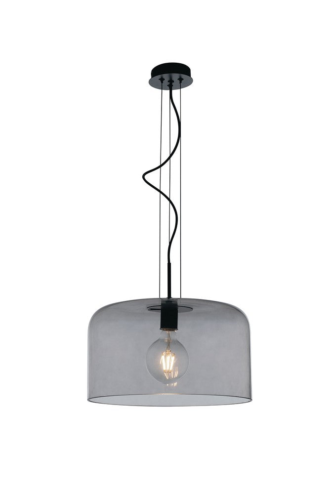 Suspension Gibus fumée, verre