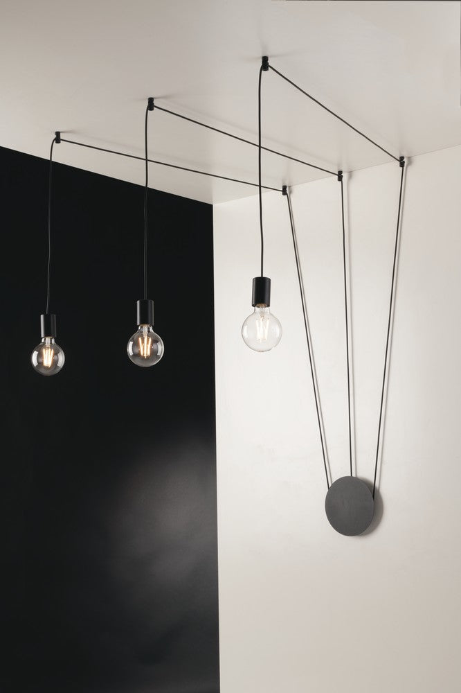 Plafonnier Habitat noir (I-HABITAT-PL3-NER)
