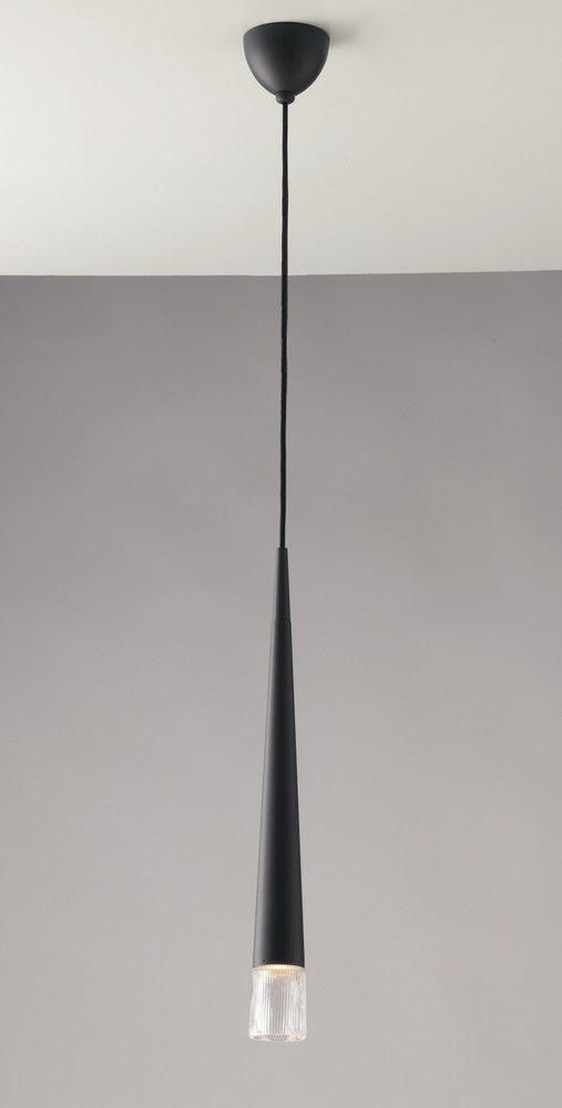 Suspension Lancelot noire, verre