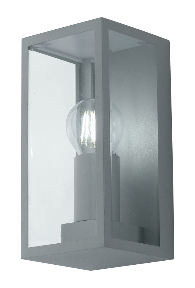 Vue de biais du boîtier montrant la douille et l'ampoule à filament
