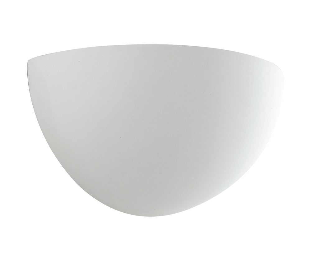 Vue de face du luminaire blanc détouré sur fond blanc uni