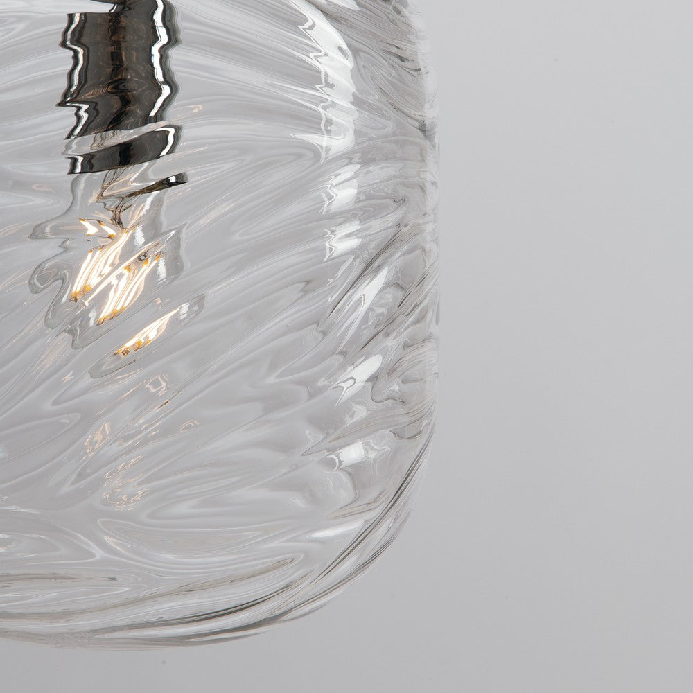 Suspension Nereide chromée, verre