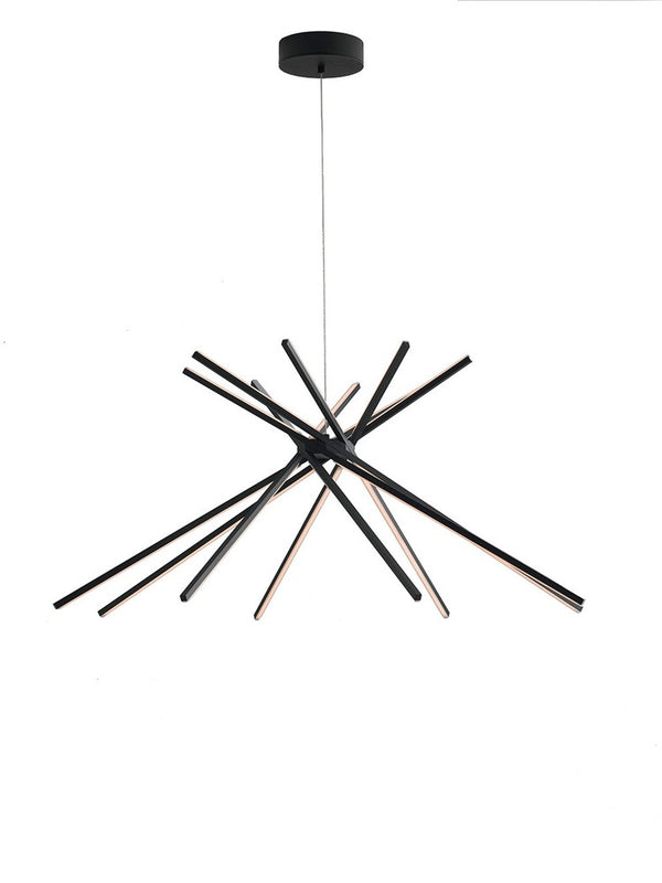 Suspension Shanghai noire, H 160 cm (SHANGHAI-S8C-NERO)
