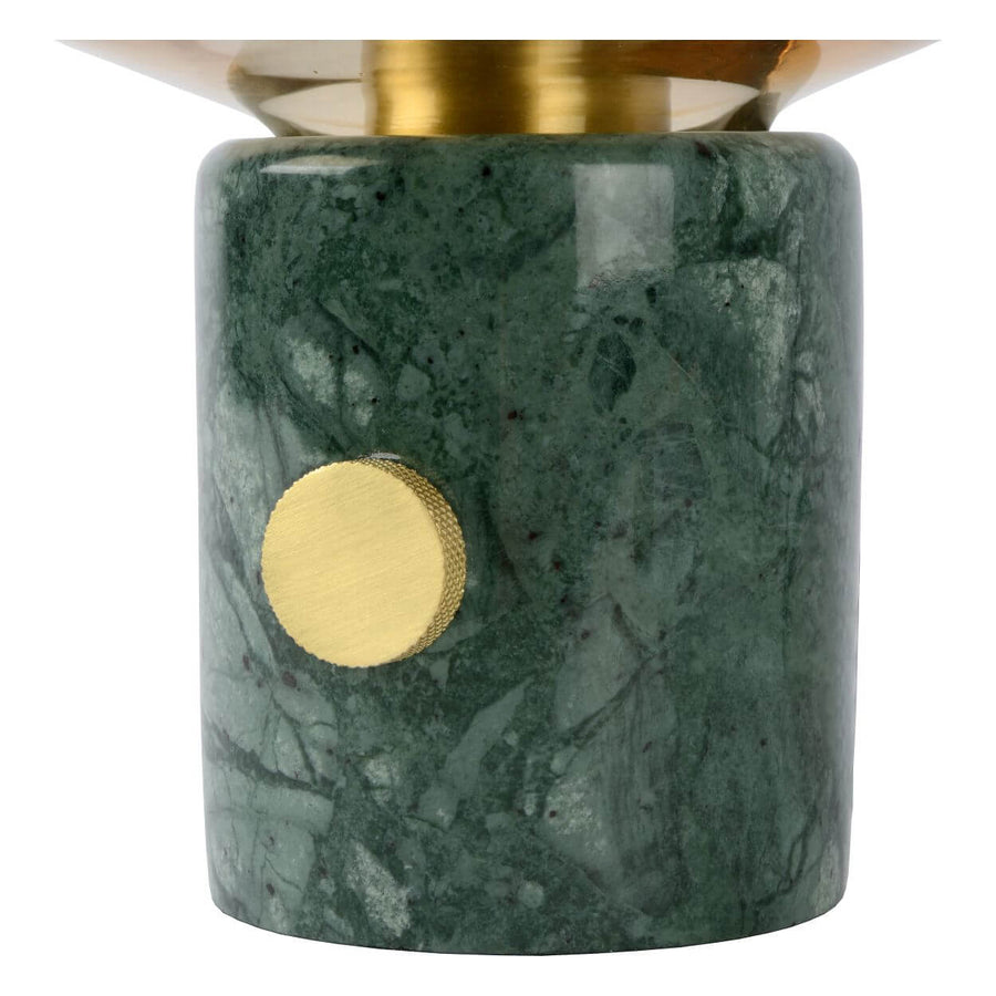 Lampe à poser Charlize ambrée et verte, verre
